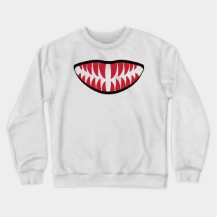 scary teeth face mask Crewneck Sweatshirt